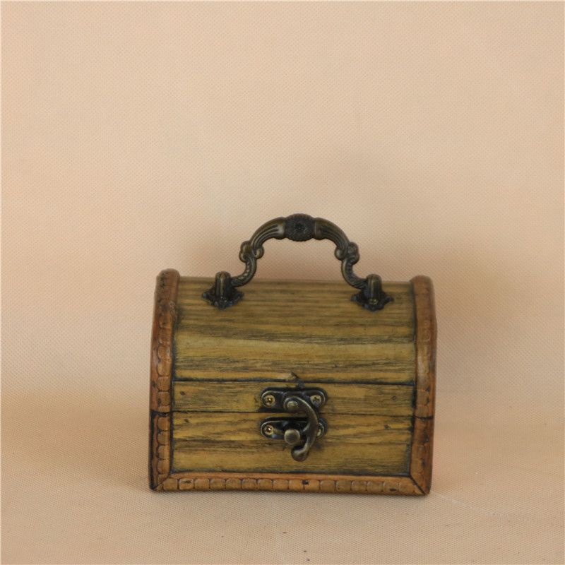 Street stalls sell vintage wooden boxes hundred treasure box photography props storage thumbnail