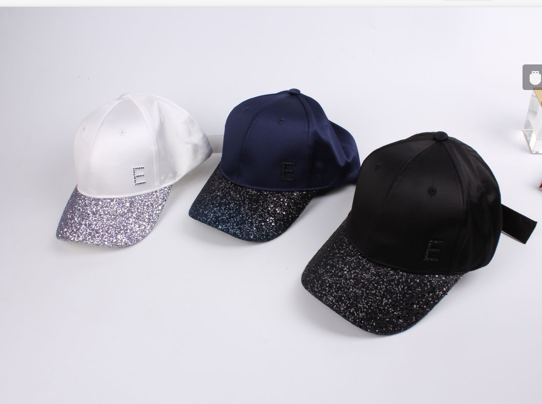 A baseball cap with diamonds