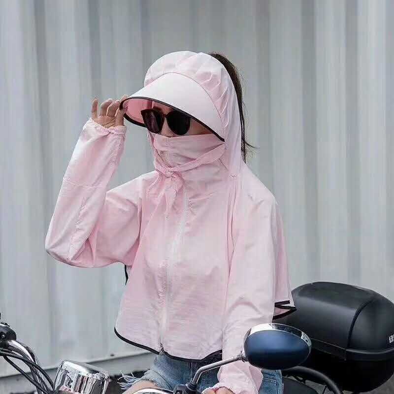 Women's hooded sun block 2