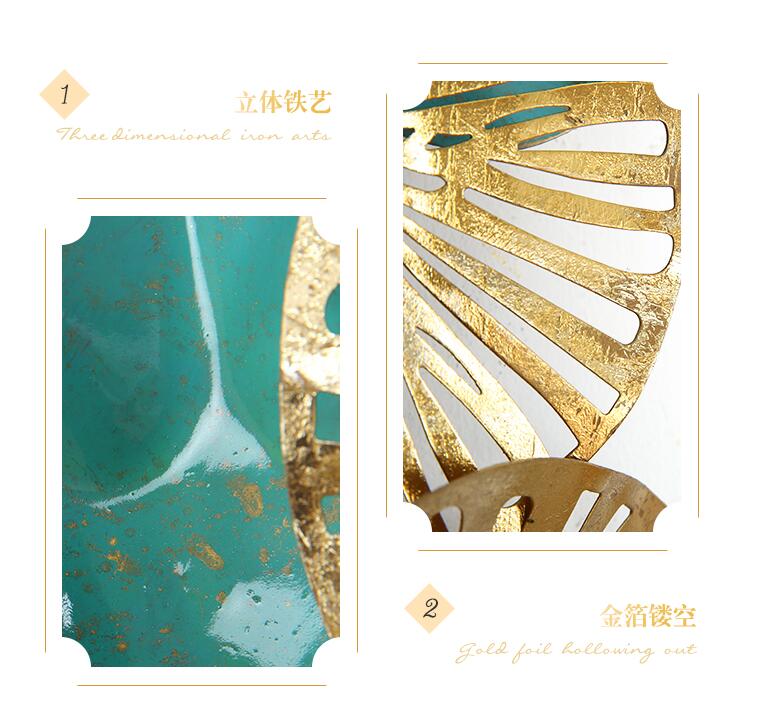 欧式壁挂饰工作室装饰 客厅背景墙面立体铁艺壁饰详情图1