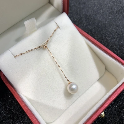 18Kakoya Sea Pearl Y Necklace 31 Light Luxury Elegant Workplace Women Match