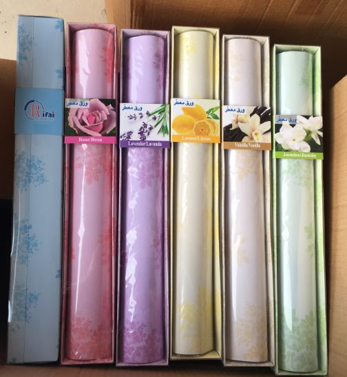 定制精美印花香纸 香味抽屉纸 防潮除异味带香味纸张