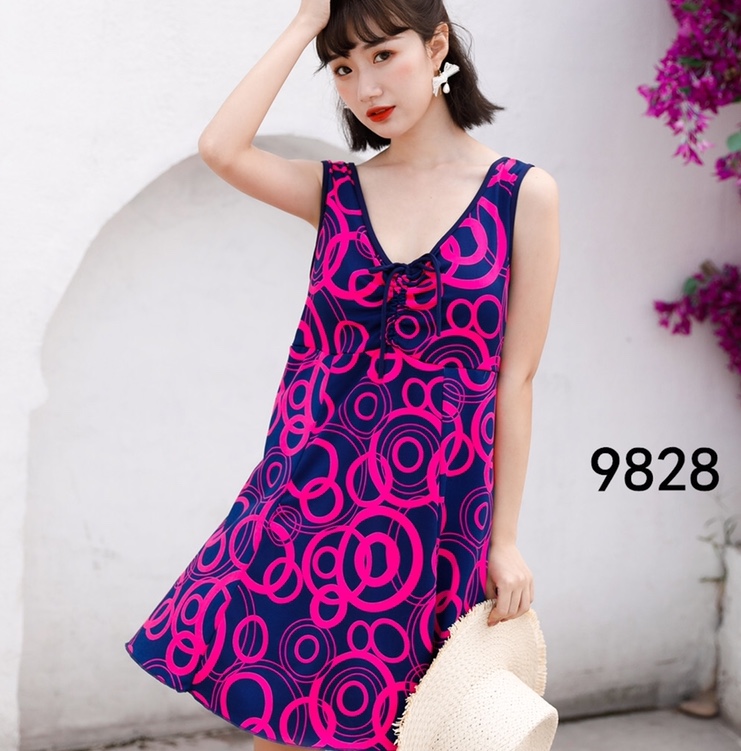 Swimsuit 9828 Red fat mm full body swimsuit for adult slimming thumbnail