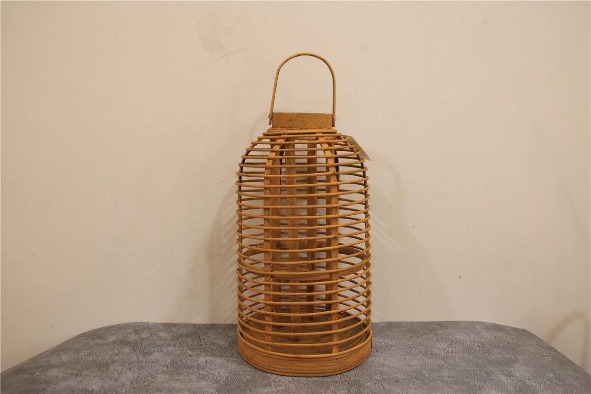 Woodiness imitate rattan bamboo plait wind lamp candlestick furnishes lampshade