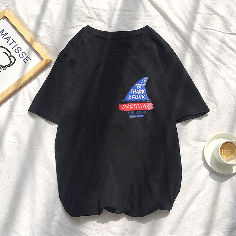 Black short-sleeved shirt for men