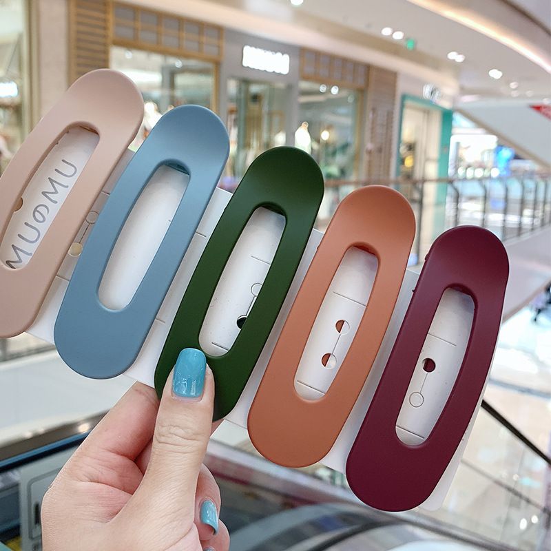 新款多色日韩磨砂发夹少女大号BB夹ins网红刘海夹鸭嘴夹卡子发饰