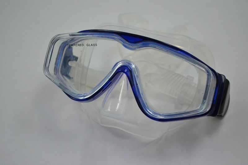 Silica gel mask tempered glass adult large frame snorkeling face mirror diving swimming goggles M19