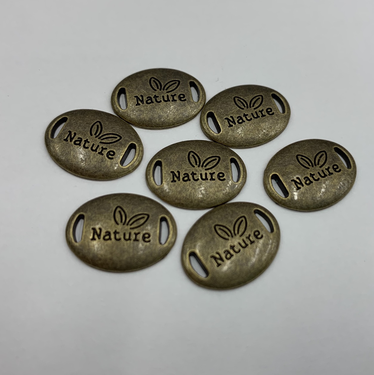 Casual fashion metal cap label hand stitch label clothing pants decorative button retro style alloy label zinc alloy label decorative label pocket label thumbnail
