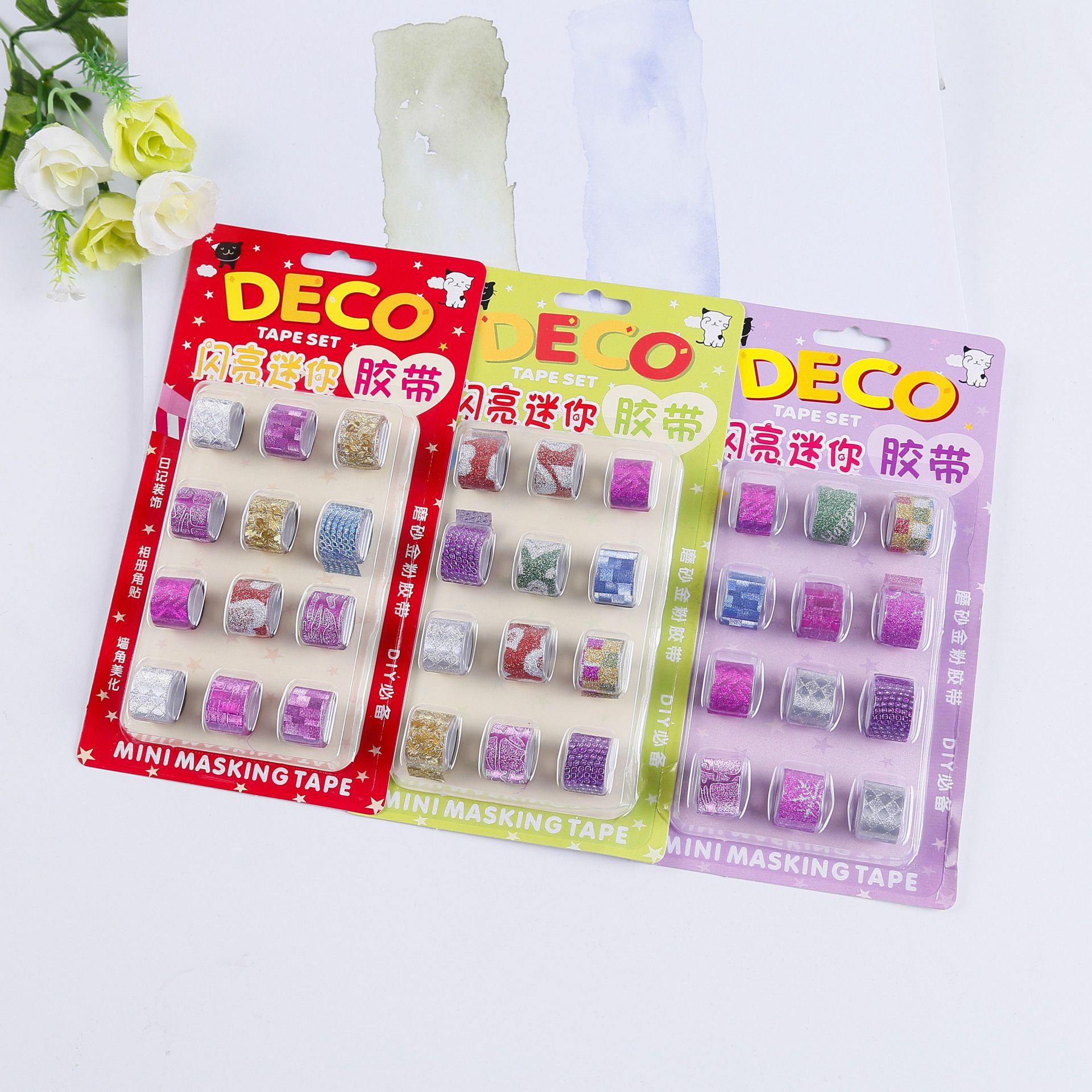 Amazon's best-selling mini gold onion tape card suction creative DIY decorative stickers and paper color tape cutter detail image 6
