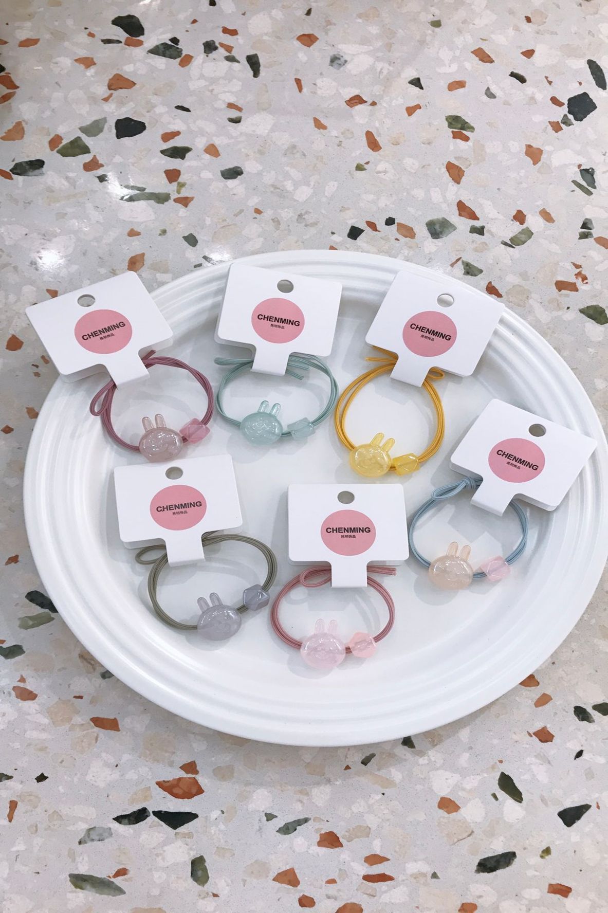 Yiwu good candy rabbit rubber band /8431
