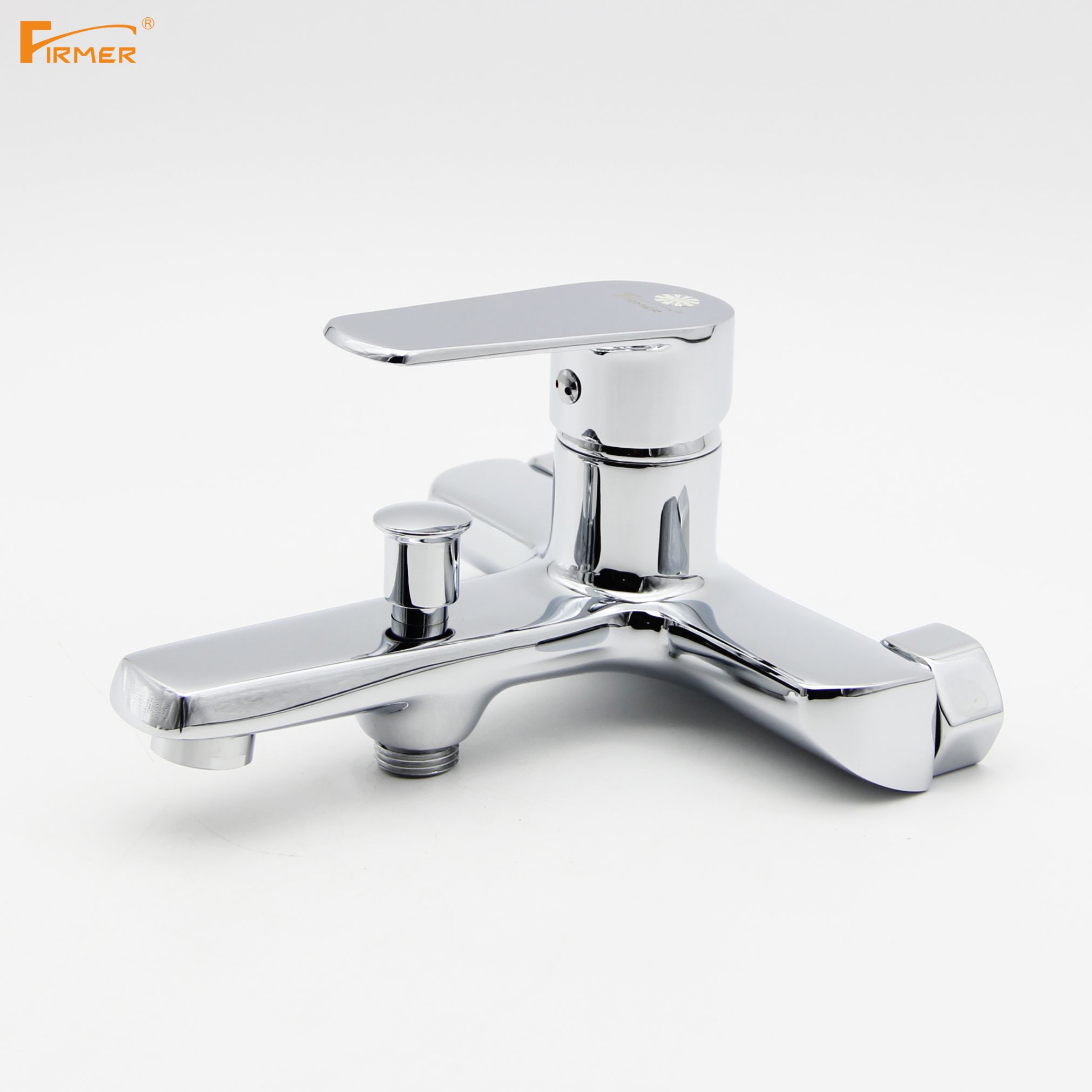 FIRMER Shower tub faucet hot and cold full copper bath triple bath bath details Picture