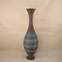 复古花瓶木质竹编花器摆台装饰干花容器仿藤制品