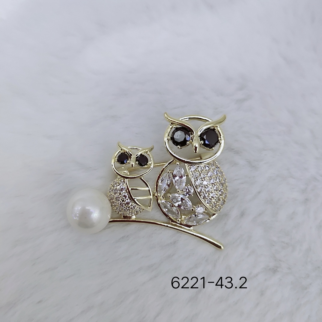 滴油徽章/胸针/滴油胸针徽章/穆斯林饰品/胸针珍珠锆石产品图