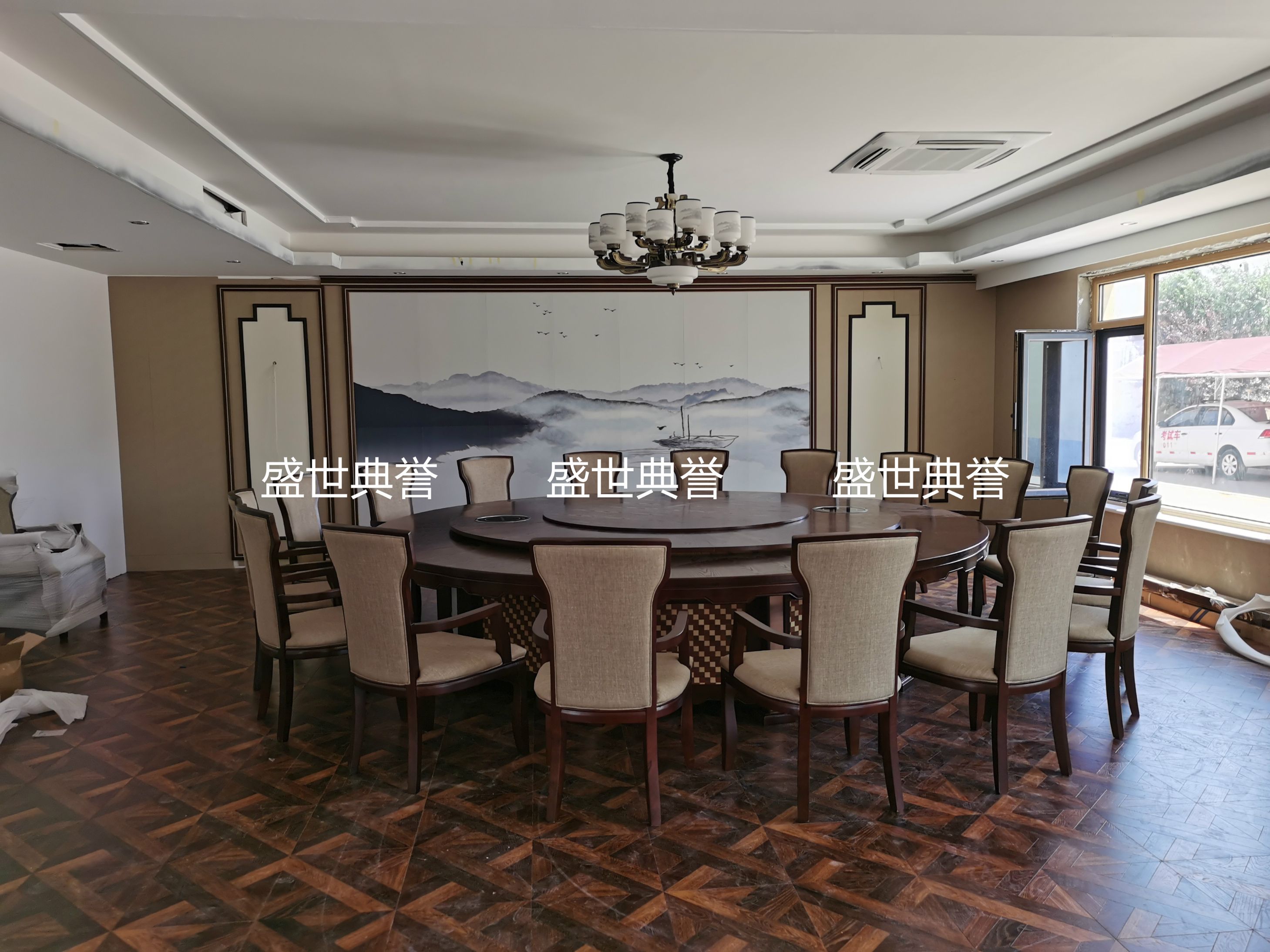 上海国际酒店实木家具定做 度假酒店包厢新中式实木餐椅 扶手椅子详情图11