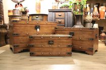 Vintage wooden box hundred treasure box photography props collection