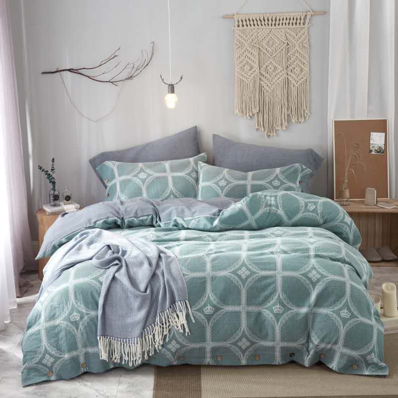 60S Double Yarn-Dyed Jacquard 4-Piece Set details Picture