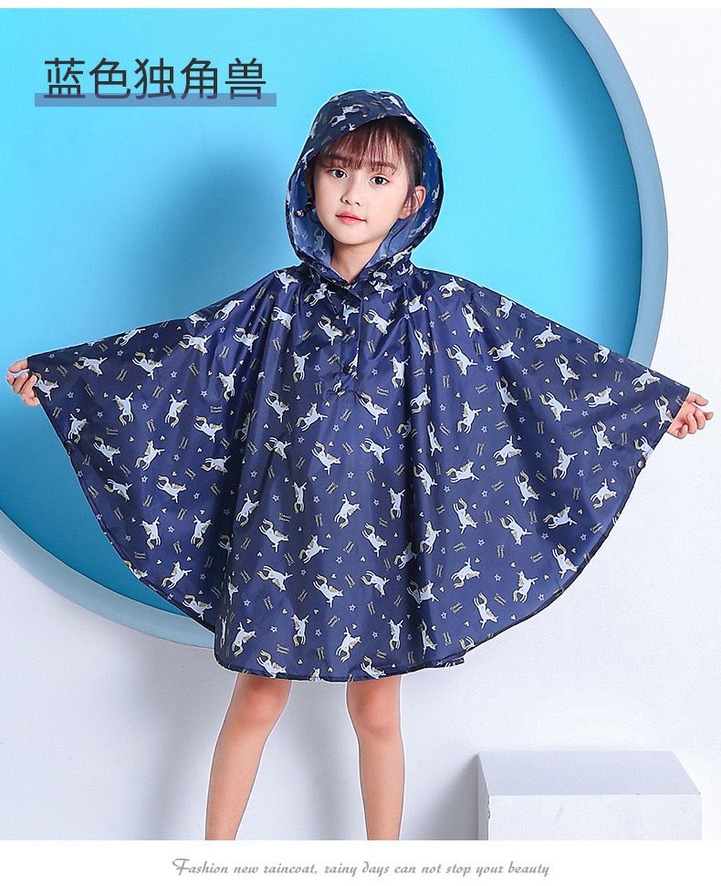 Yiwu factory direct sales of cartoon children's pullover full-page printed children's waterproof raincoat and raincoat details Picture