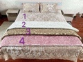Three-piece set of velvet bed cover undefined