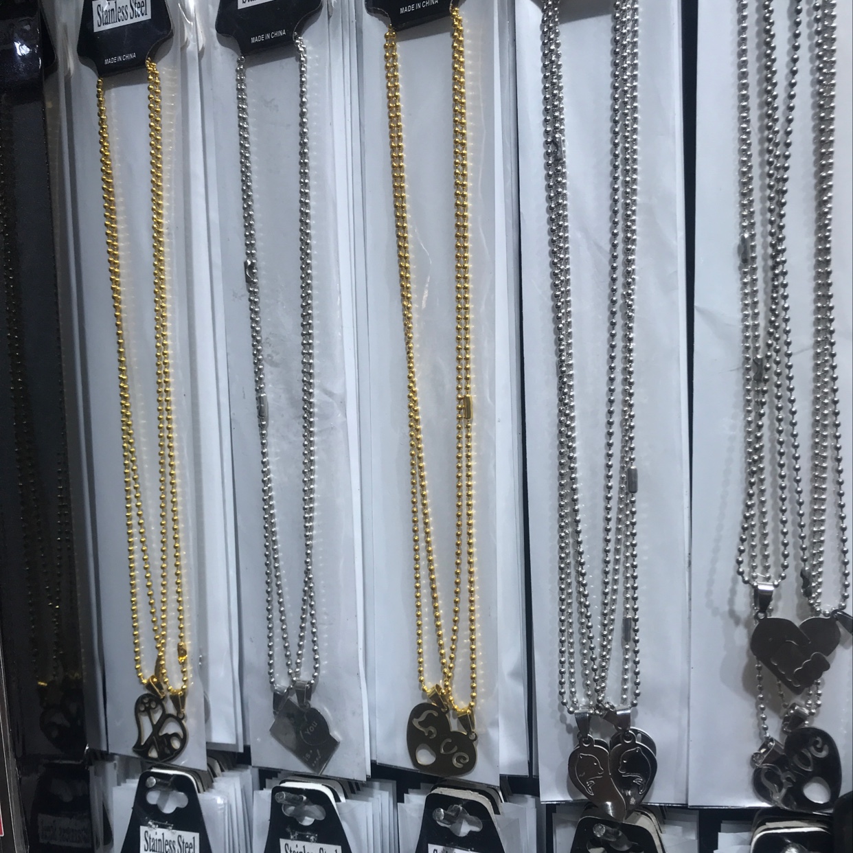 Stainless steel couple necklaces