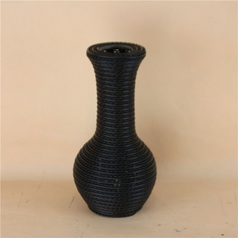 Vintage vases, wooden bamboo plaits, tables, dry flower containers, decorations