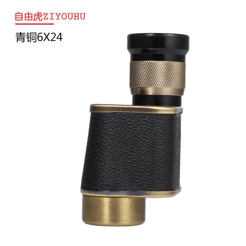 ZIYOUHU跨境专供青铜6X24单筒望远镜微光可视高清高倍坐标测距