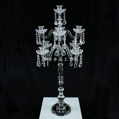European nine - head crystal candlestick wedding candlestick home hotel coffee shop model room soft candlestick decorations thumbnail