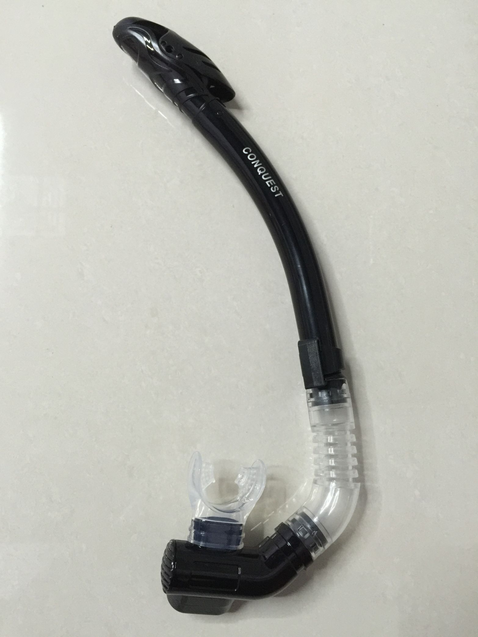 搏路厂家批发现货供应全干式呼吸管潜水镜潜水套装S14S管 黑色