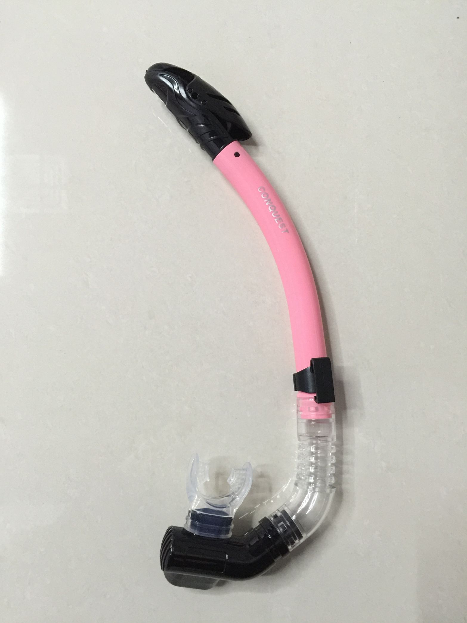 搏路厂家批发现货供应全干式呼吸管潜水镜潜水套装S14S管 粉色