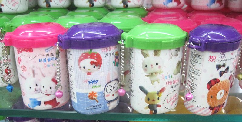 2012 Oval Wet Wipes, Cute Rabbit 4 styles Mixed 24 Smoked Old JB24001 detail image 1