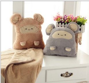 Chuck mouse three with air - conditioning blanket warm hand cushion pillow stuffed toy
