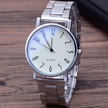 厂家直销爆款蓝光玻璃钢带手表男 三眼石英手表 礼品男士手表批发2