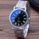 厂家直销爆款蓝光玻璃钢带手表男 三眼石英手表 礼品男士手表批发5产品图