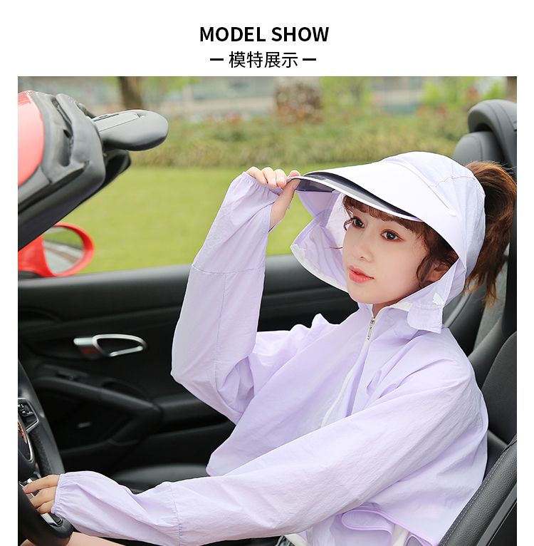 The Lens Can Rotate The Summer Sun Protection Clothing Short Nylon Material Breathable Windproof Sun Protection Cloak Application Scenario