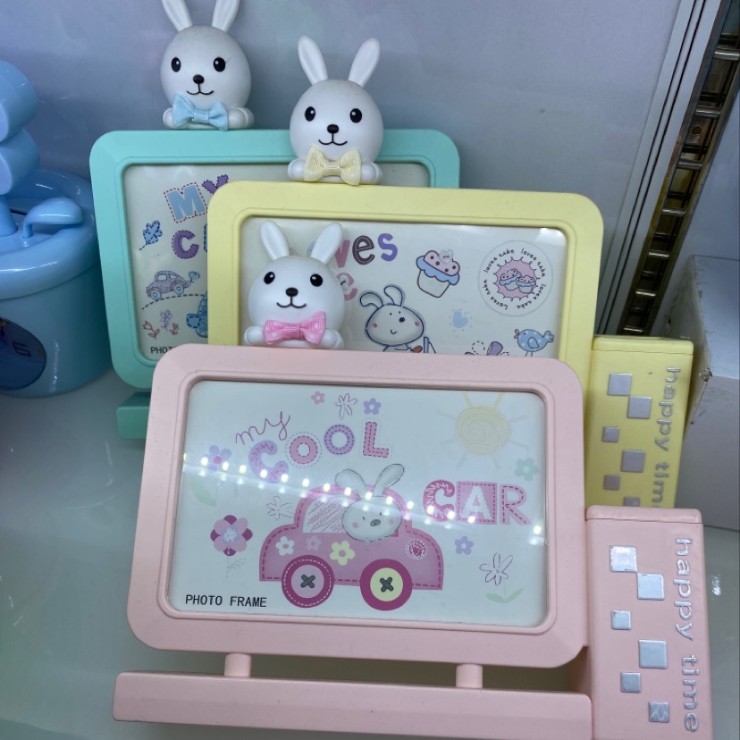 7 "white Rabbit pen holder photo frame thumbnail