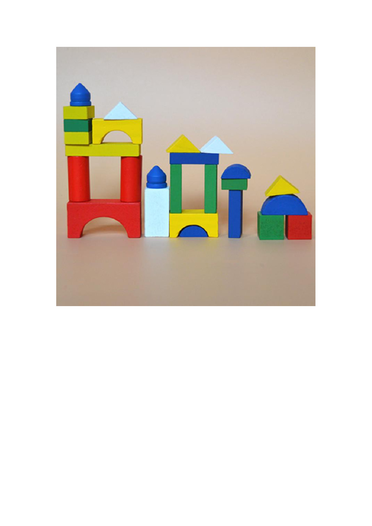 Wooden castle building block geometry set for children and primary school students' math teaching AIDS building blocks detail image 3