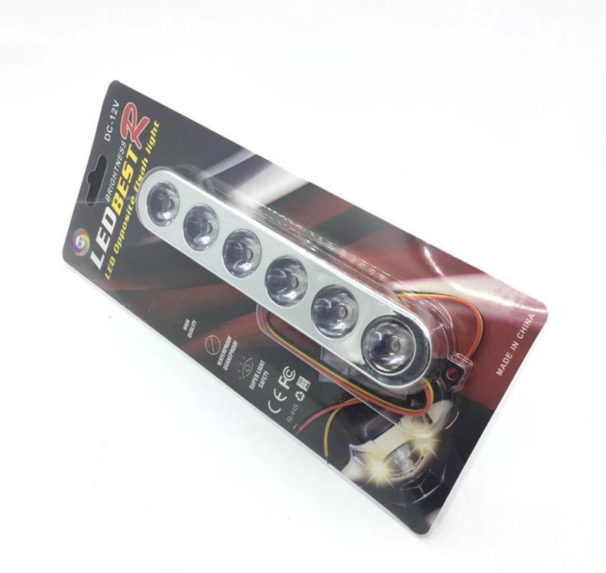 Motorcycle LED red and blue flashing lights, electric bike stroboscopic color lights, decorative lights, taillights, curved beams, 12V ultra-bright flashing full figure
