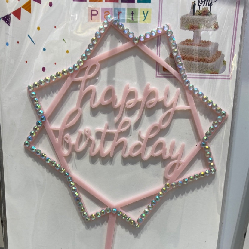 Insert the acrylic cake in row 14