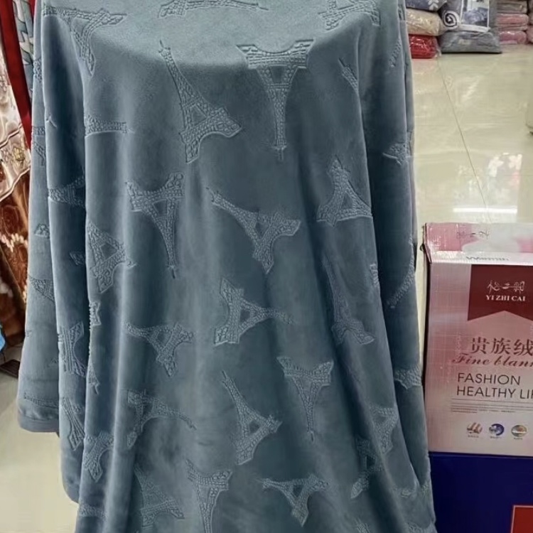 Embossed Eiffel Tower Blanket, Fleece Blanket