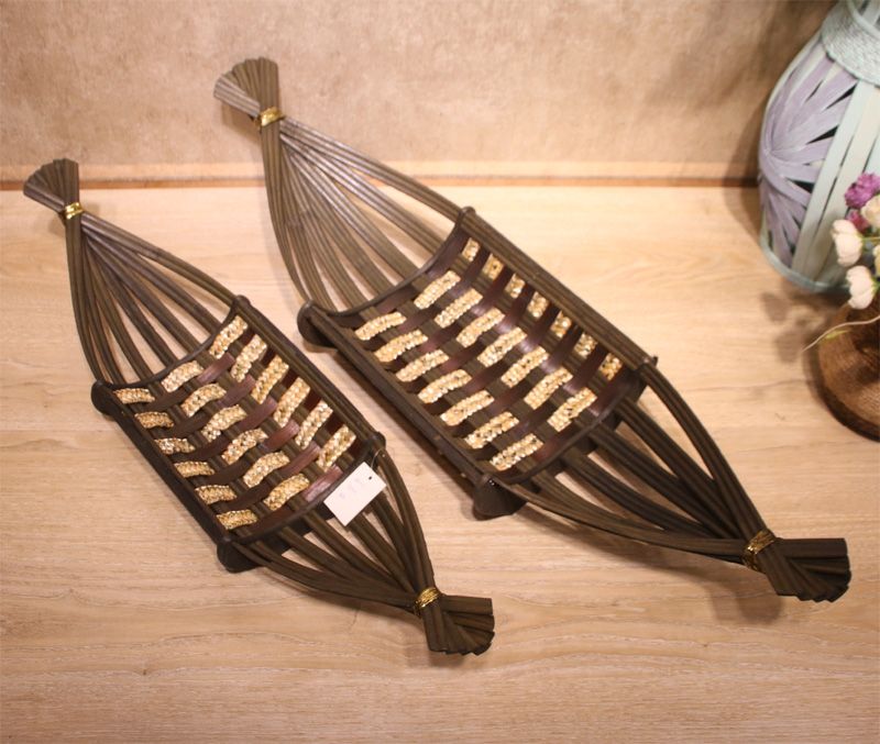 Wooden tray two - piece set/bamboo fruit tray