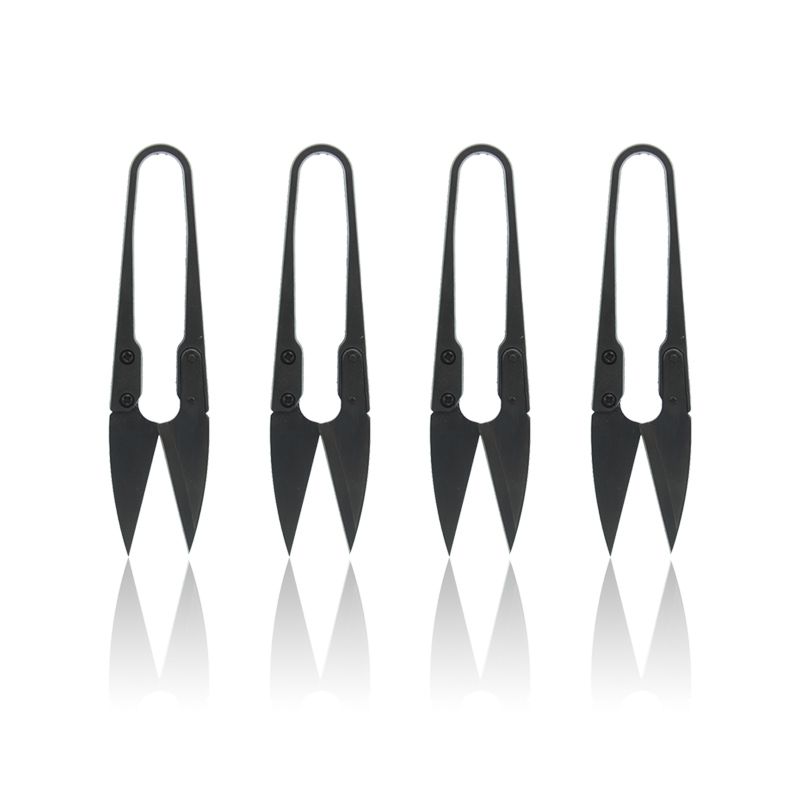 全黑塑料柄高强度锋利纱剪 十字绣线头纱剪