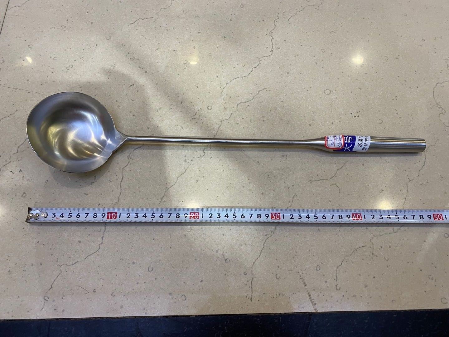 Stainless steel long-handled soup spoons, kitchenware, household large soup spoons, hot pot spoons, porridge spoons, spatulas with long handles details Picture