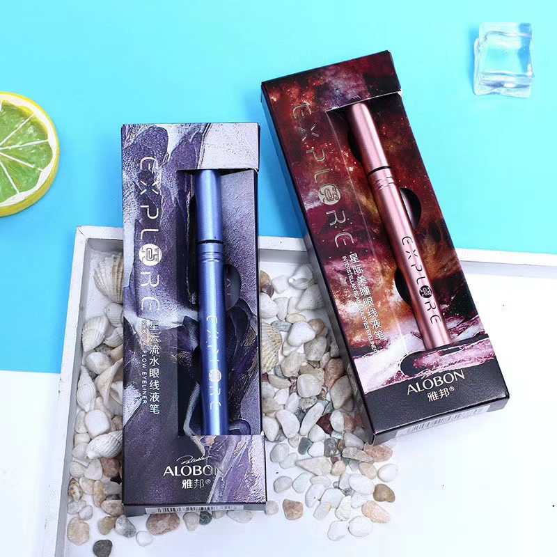 ALOBON Star Cloud Flowing Water Interstellar Beauty Contact Eyeliner Liquid Pen, Alobon Eyeliner Pen Black Colored Eyeliner pen pic 2