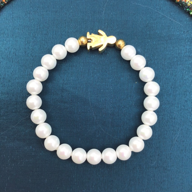 Pearl Stainless Steel Accessory Bracelet Gallman 033 Handmade For Boys And Girls