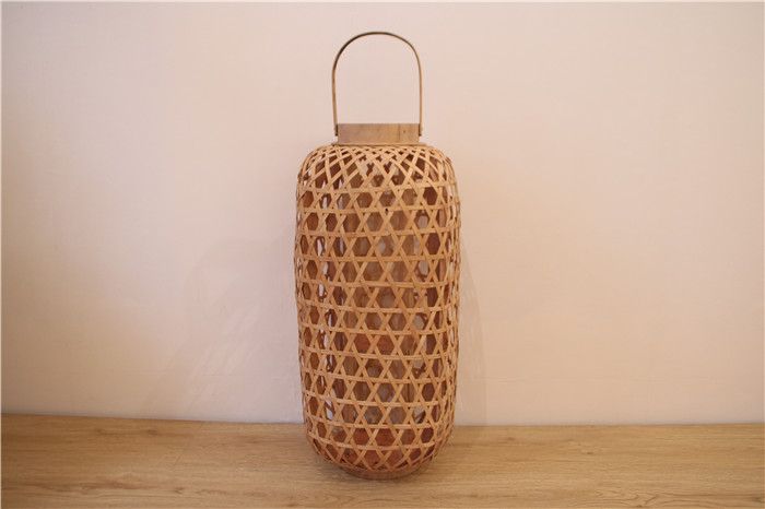 Bamboo woven lantern wood wind lamp candlestick lamp shade thumbnail