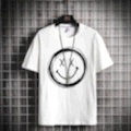 White men's short-sleeved shirt details Picture