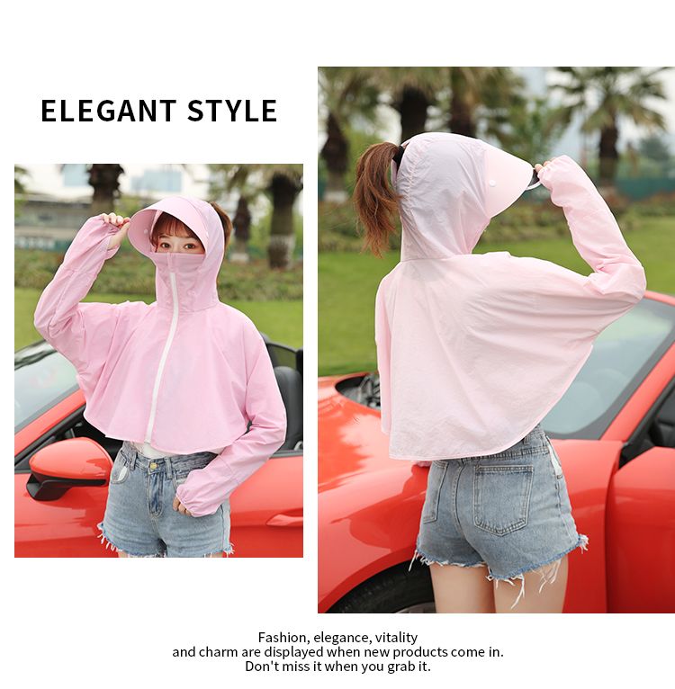 The Lens Can Rotate The Summer Sun Protection Clothing Short Nylon Material Breathable Windproof Sun Protection Cloak undefined
