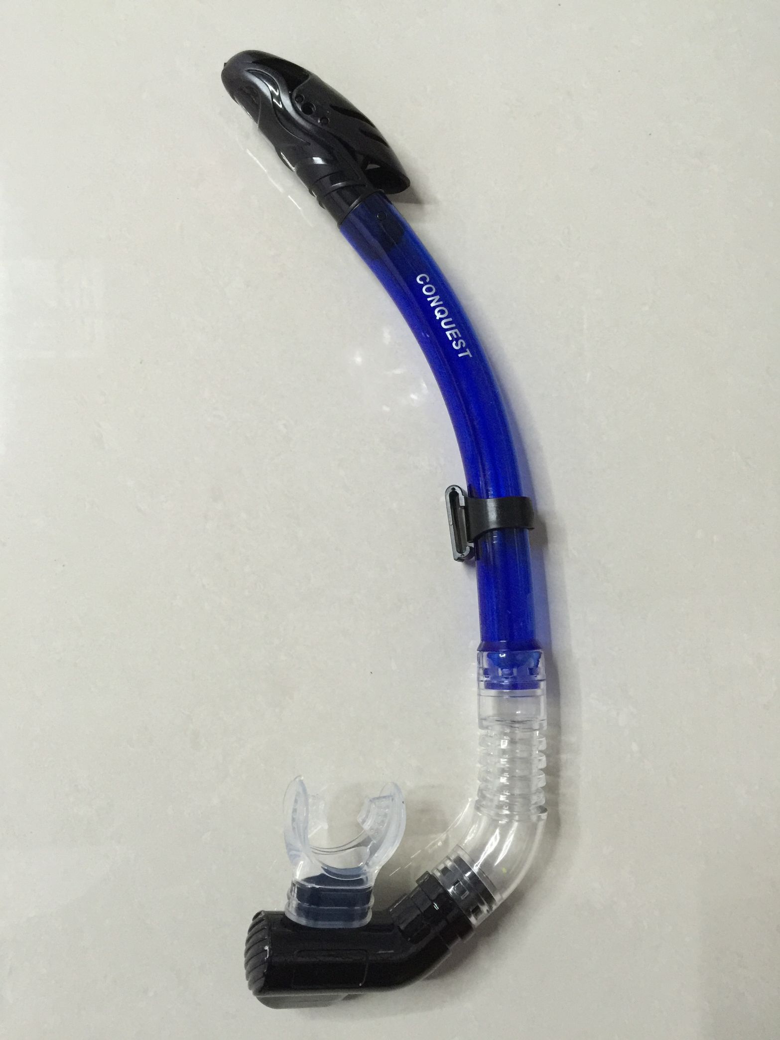 搏路厂家批发现货供应全干式呼吸管潜水镜潜水套装S14S管 蓝色