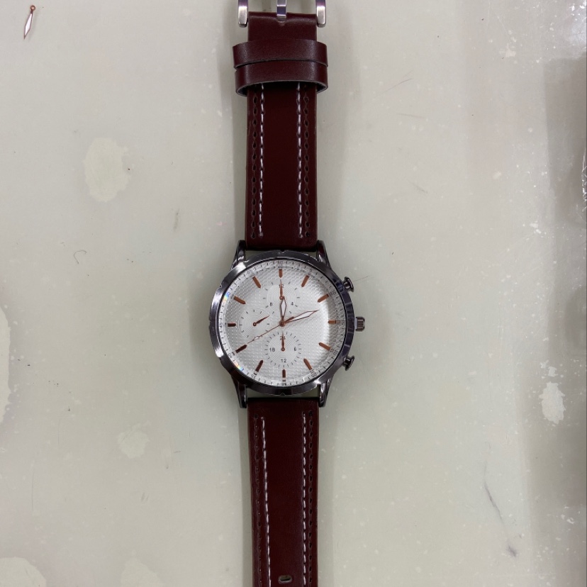 Classic and fashionable 24 men's leather strap watch Specification image