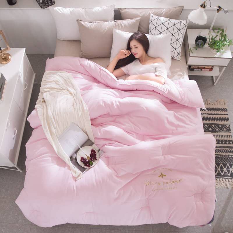 Simple honey-washed cotton soft winter quilt details Picture
