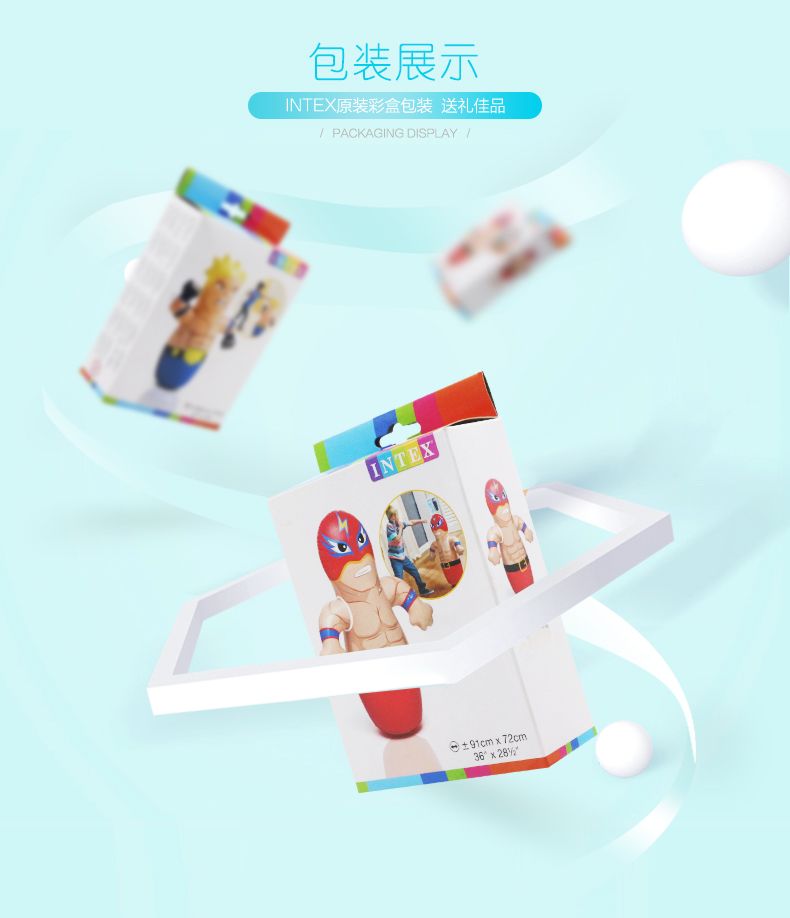 INTEX Inflatable untoppleable Toy for Babies, large size, children, boxing exercise, Inflatable educational toy 44672 pic 5